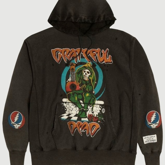 Gallery Dept. Grateful Dead Hoodie 'Black' GOAT Exclusive